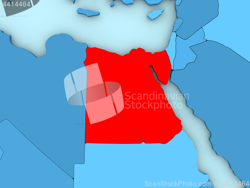 Image of Egypt on 3D map