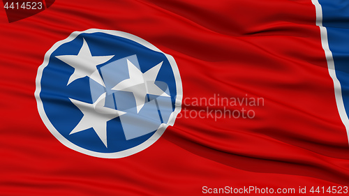 Image of Closeup Tennessee Flag, USA state