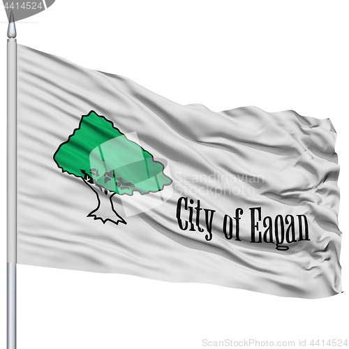 Image of Eagan City Flag on Flagpole, USA