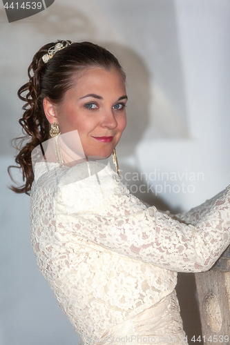Image of Beautiful woman in wedding dress