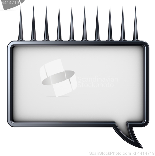 Image of metal speech bubble