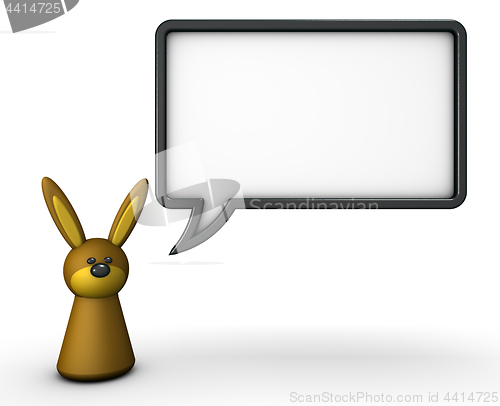 Image of rabbit and speech bubble