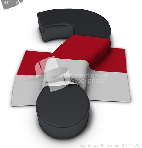 Image of question mark and flag of monaco