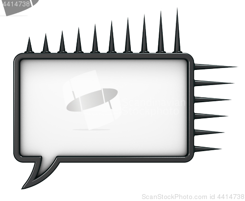 Image of metal speech bubble