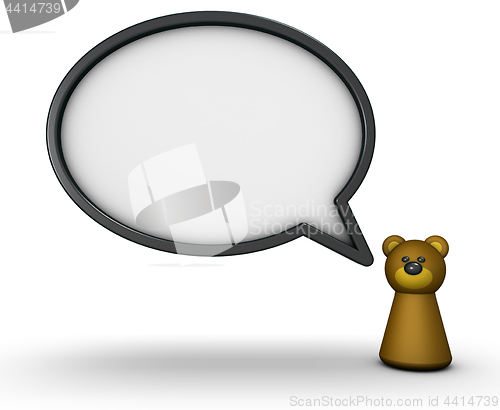 Image of bear and speech bubble