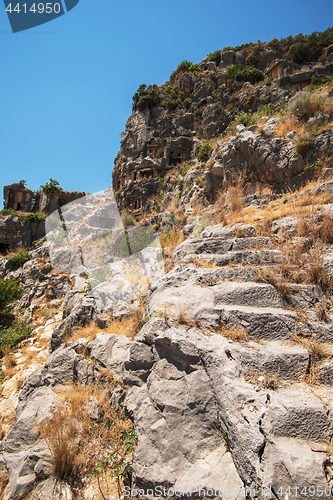 Image of Ancient lycian Myra rock tomb