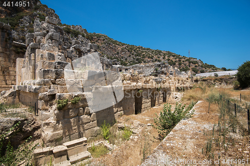 Image of Ancient lycian Myra rock tomb