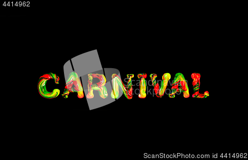 Image of Colorful 3d text carnival