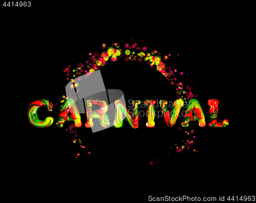 Image of Colorful 3d text carnival
