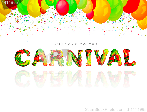 Image of Colorful 3d text carnival.