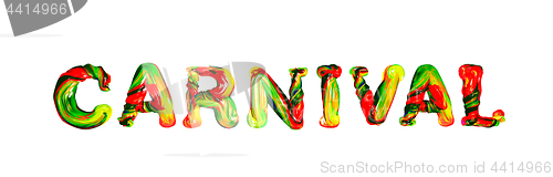 Image of Colorful 3d text carnival.