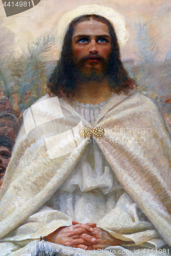 Image of Jesus on Palm Sunday