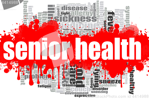 Image of Senior health word cloud design