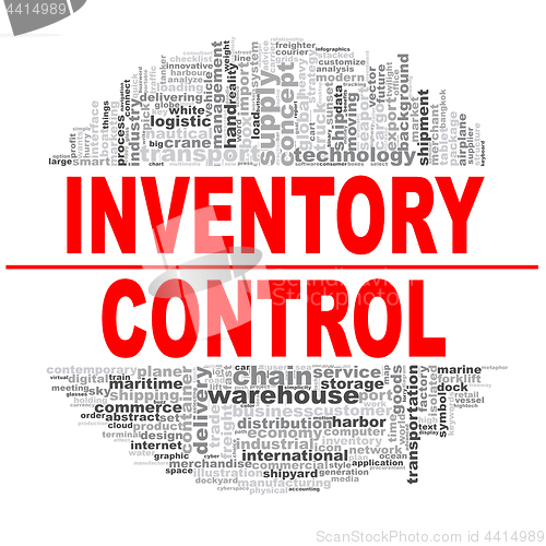 Image of Inventory control  word cloud