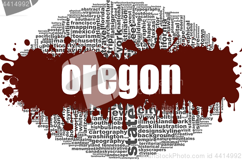 Image of Oregon word cloud design