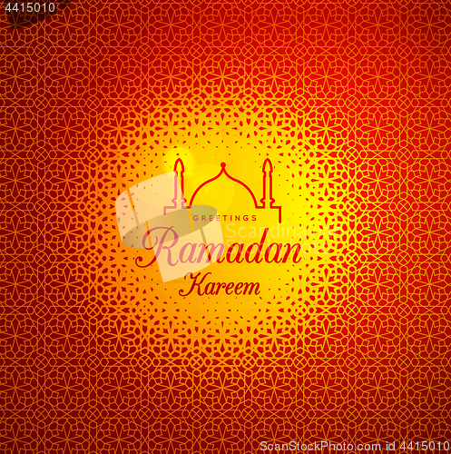 Image of Ramadan Kareem. Congratulations on the holiday. Vector