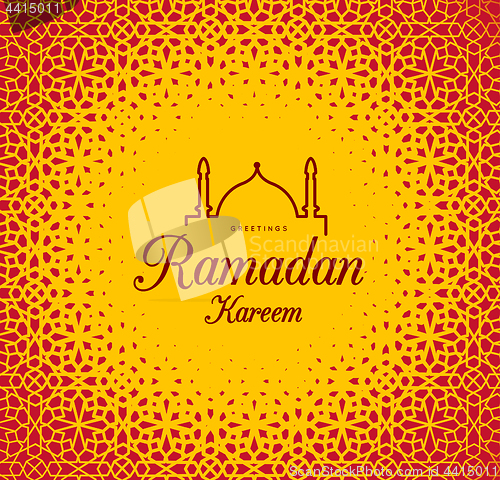 Image of Ramadan Kareem. Congratulations on the holiday. Vector