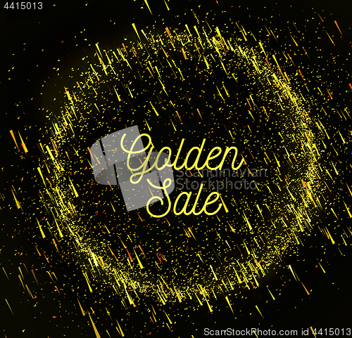 Image of Gold rain sale background
