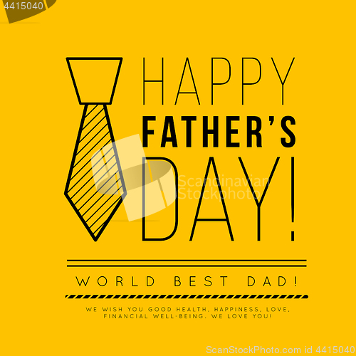 Image of Happy father\'s day. Congratulation in the fashionable style of minimalism with geometric shapes