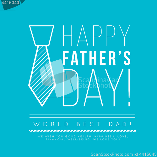 Image of Happy father\'s day. Congratulation in the fashionable style of minimalism with geometric shapes
