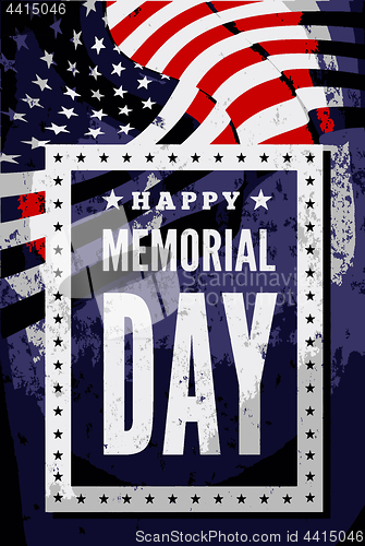 Image of Memorial day vector illustration