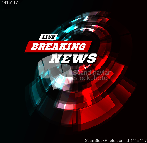 Image of Live Breaking News Can be used as design for television news or Internet media. Vector