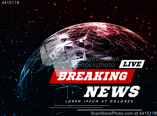 Image of Live Breaking News Can be used as design for television news or Internet media. Vector