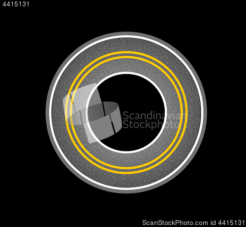 Image of Highway in a circle with asphalt texture