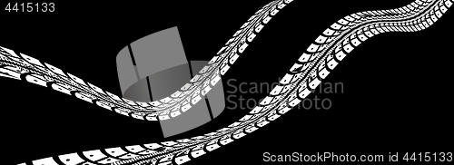 Image of Tire tracks vector illustration