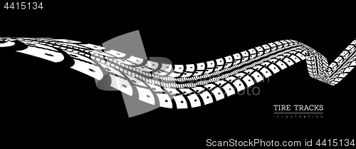 Image of Tire tracks vector illustration