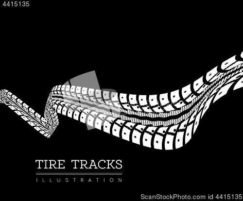 Image of Tire tracks vector illustration