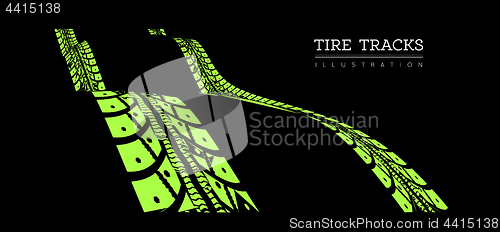 Image of Tire tracks vector illustration