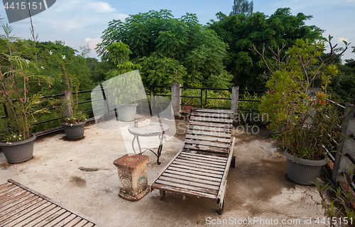 Image of Rustic Indonesian outdoor furniture