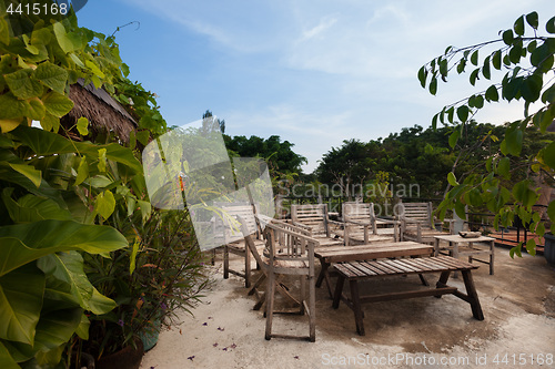 Image of Rustic Indonesian outdoor furniture