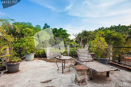 Image of Rustic Indonesian outdoor furniture