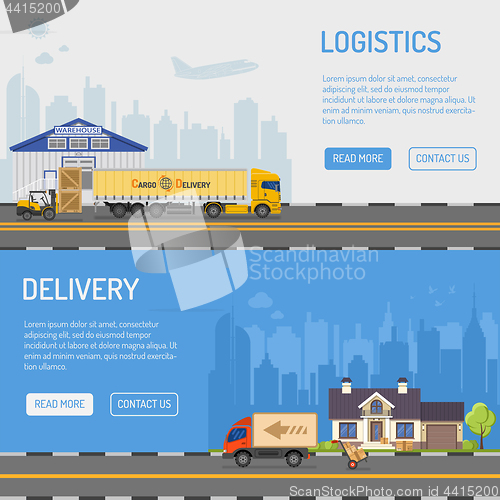Image of Warehouse Delivery and Logistics Banners