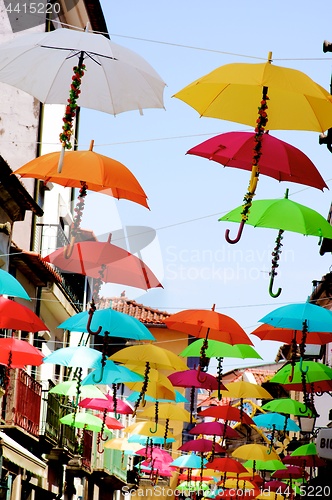 Image of Street with Umbrellas