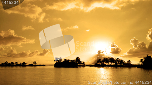 Image of sunset in Maldives