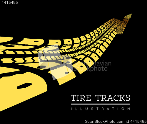 Image of Tire tracks vector illustration