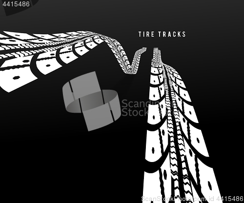 Image of Tire tracks vector illustration