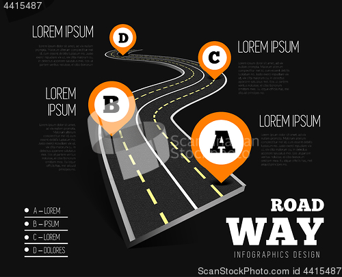 Image of Road way design infographics.