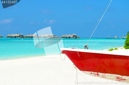 Image of Boat at maldives island