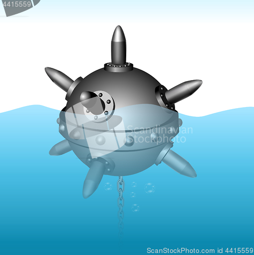 Image of Naval mine vector illustration