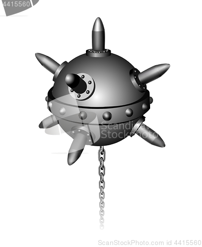 Image of Naval mine vector illustration