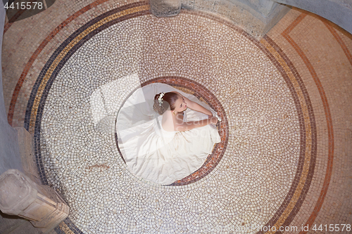 Image of Beautiful bride from above