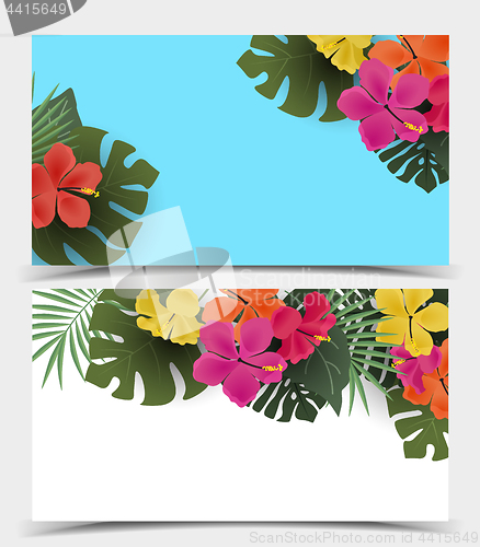 Image of Background with tropical flowers