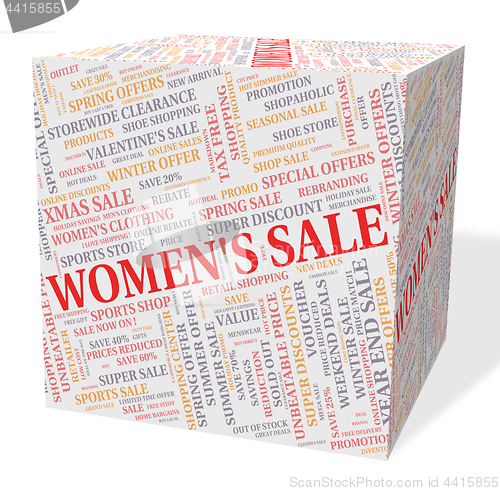 Image of Women\'s Sale Shows Retail Promotion And Offers