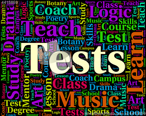 Image of Tests Word Shows Assessment Examinations And Words