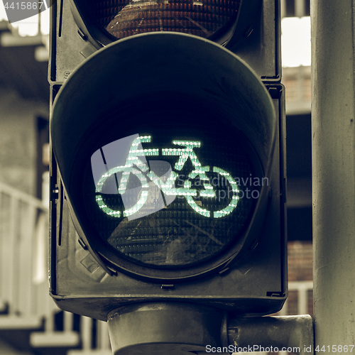 Image of Vintage looking Green light