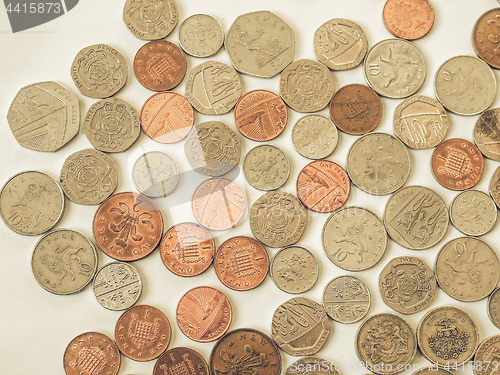 Image of Vintage British pound coin